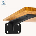 Customized Black Triangle Brackets Heavy-Duty Wood Floating Sheet Metal Bending Wall Mount Angle Anti Rust