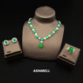 Natural Green Gems 925 Silver Necklace Ring Earrings Natural Emerald Gems Three-piece Jewelry Set for Women MegaBDM