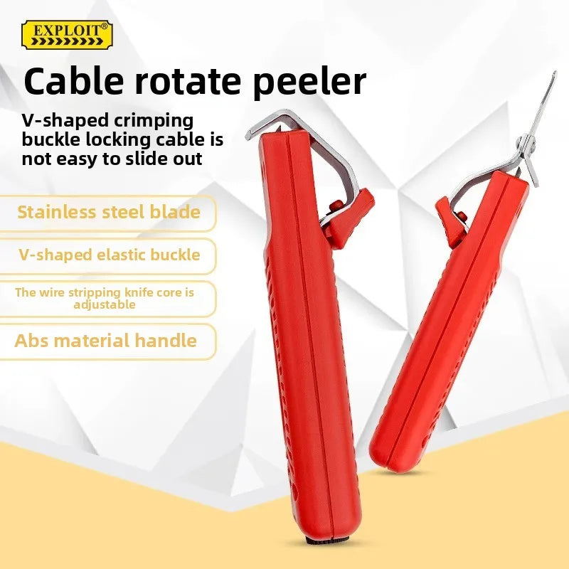 EXPLOIT Chrome Vanadium Steel Cable Sheath Stripper Wire Stripper and End Cutting Pliers for Fishing OEM Customizable