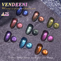 Vendeeni Professional Nail Art Supplier OEM Top Popular 9 Colors Diamond Magnetic Cat Eye Gel Nail Polish Uv Gel Nails Salon