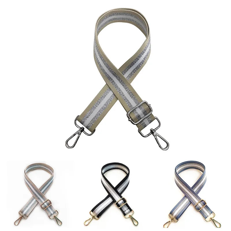 New 38mm Terylene Bling Luxury Customized Making Long Body Shoulder Straps Belt Shoulder Accessories Supplier for  Girl Ladies B