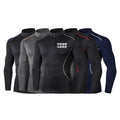 Quick-drying Men Long Sleeve 85% Polyester 15% Spandex Men's Tight Quick-drying Elastic Long Sleeves Suitable for Athletic Trai