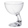 345ml Retro Style PC Ice Cream Cup Restaurant Dessert Cup Thickened Unbreakable High-foot Pudding Asymmetry Design Cup