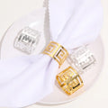 Gold Hollow Out Napkin Ring Round Metal Serviette Buckles Round Napkin Holder Decoration for Wedding Party Dinner Table