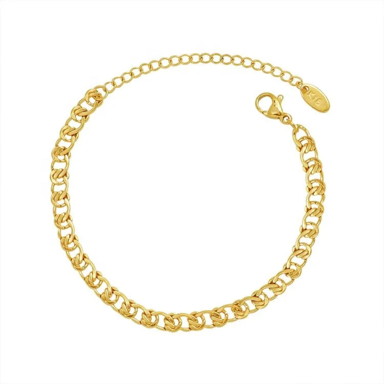 18K Pvd Gold Plated Chain Necklace and Bracelet Sets From Chinese Manufacturer for Wedding Party Engagement-Jewelry