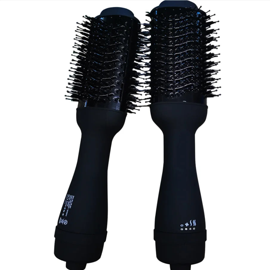 Ulelay  Blow Dryer Brush Rubber Paint Soft Touch Salon All Black Ion Hair Dryer Brush