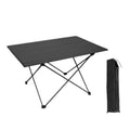 Portable Outdoor Picnic Lightweight Aluminum Foldable Medium Size Black Color Bench Table