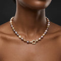 Multi Color Pearl Necklace Irregular 9-11mm Baroque Shaped Natural Pearl Cultured Freshwater Pearl Necklace Colorful Strand