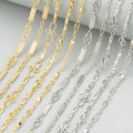 C418 Wholesale Chain18k Gold Rhodium Platedcopperhand Madenickel Freejewelry Making Findingsdiy Bracelet Necklace1m/lot
