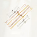 S925 Sterling Silver Sliding Adjustable Bracelet Making Chain Half-finished Bracelet with Rubber Stopper Beads