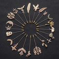Vintage Brooch Men Women Jewelry Accessories Gold Slivery Vintage Shape Suit Brooch Pin for Wedding