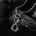 Hip Hop Stainless Steel Fashion Jewelry Vintage Men Punk Titanium Steel Snake Wrap Python Pendant Pendant Chain Men's Necklace