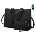 LOVEVOOK 2PCs Set 15.6 Inch Computer Handbags Large Capacity Business Work Briefcase for Office Lady Laptop Tote Bag for Women MegaBDM