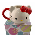 Ceramic Pottery Cute Cat Animal Shaped Mug with Pink Cartoon Design Stocked for Coffee/Tea Perfect Presents for Cat Lovers