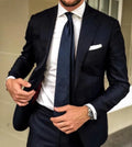 2025 New Arrival  Black Groom Men Suits Tuxedos One Button Notched Lapel Groomsmen Wedding Tuxedos Party blazer for Men Sets