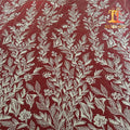 New Style 100% Polyester Fancy Wedding Embroidered Eco-Friendly White Bridal Couture Beaded Sequined Mesh Lace Fabric XM-BF1080