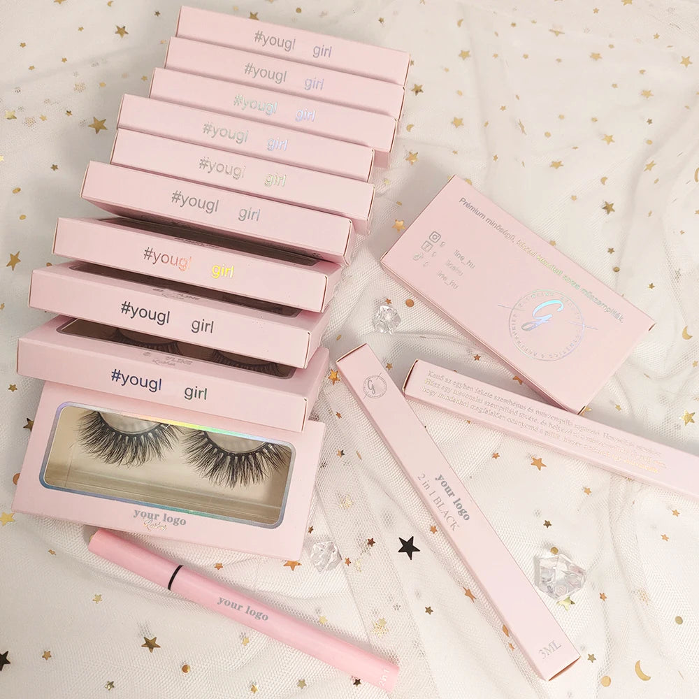 New Style Fast Delivery Superior 5D Faux Mink Lashes Korean Silk Fiber Eyelashes with Private Logo