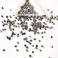 YANRUO 2058HF Jet Hematite 1440pcs Reclaimed Iron on Flat Back Rhinestone Strass Hotfix Adhesive for Garment Decoration