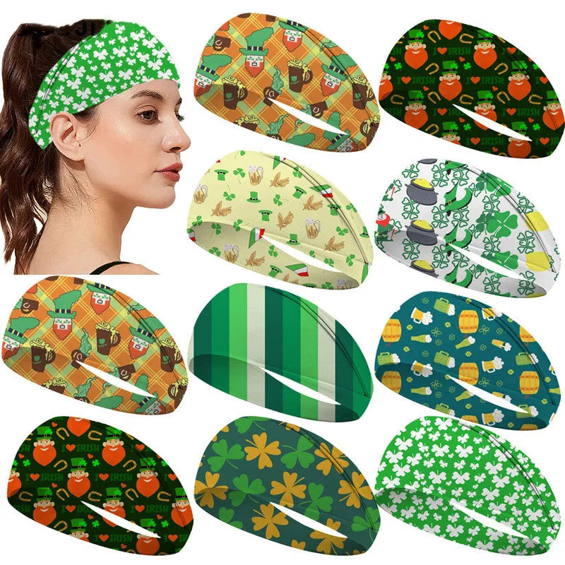 Women Headbands St Patrick Day Headdress Party Decorate Headband Saint Patrick Clasp Plastic Hairbands Hair Accessories