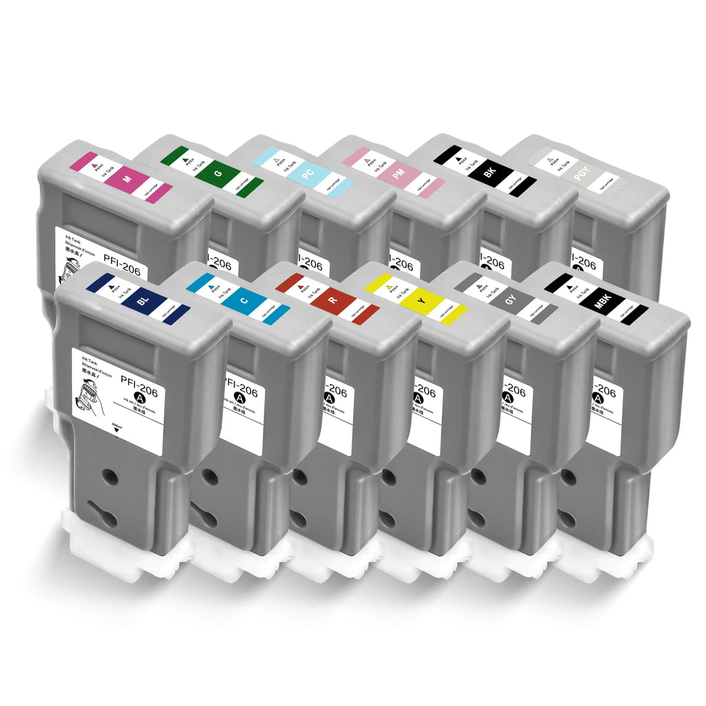 AOMYA Compatible PFI-206 for Cartridge with Chip for IPF6410/iPF6460/iPF6410S Pigment for 300ml Full