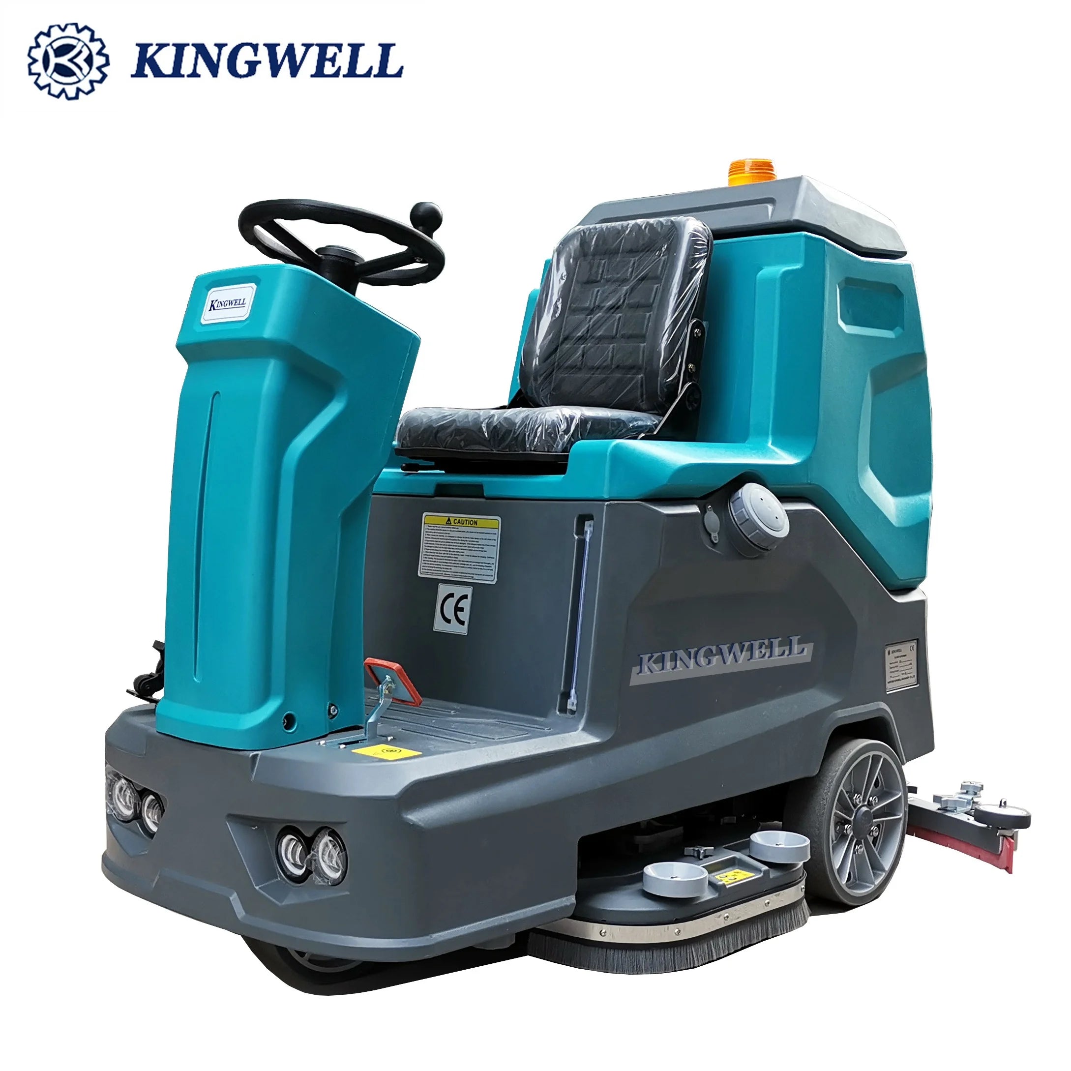 KW-910 Ride on Electric Floor Scrubber Dryer Battery Power Floor Scrubber Cleaning Machine