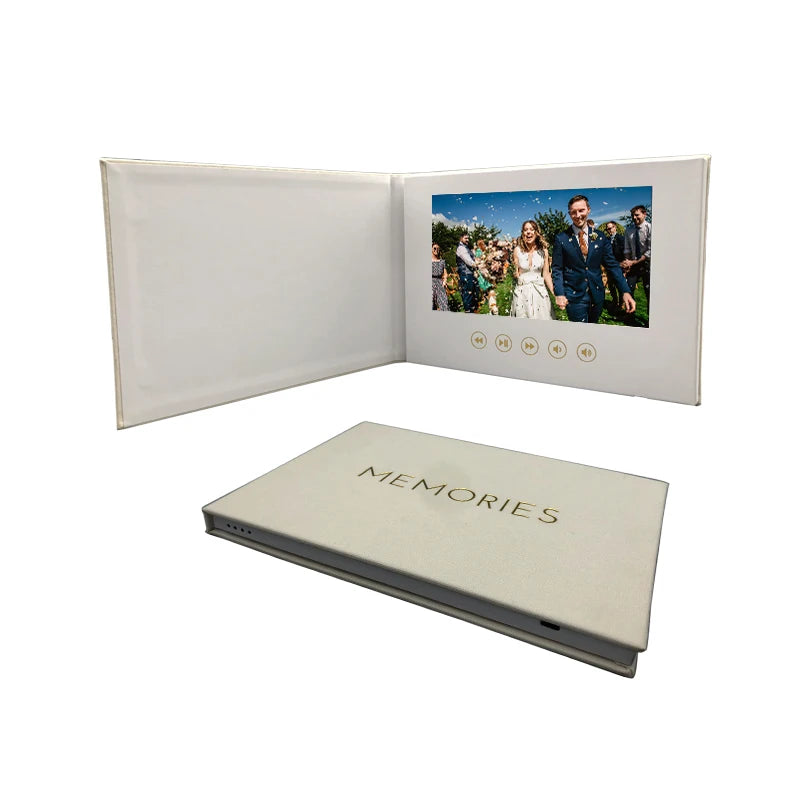 5 7 10.1 Inch Ips Digital Lcd Wedding Linen Video Brochure Video Book