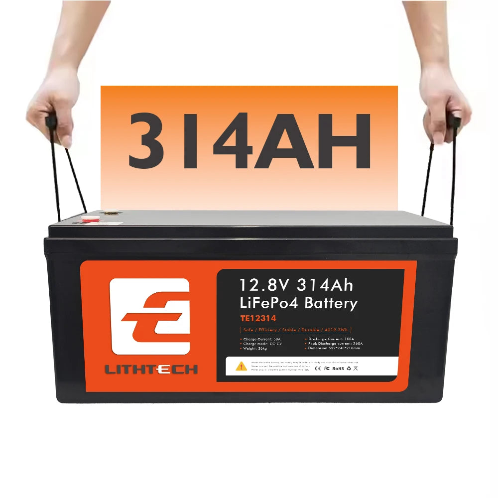 High Quality 12V 300ah Lithium Ion Battery Pack with 200A 300A BMS Deep Cycle 12.8V 314AH Lifepo4 Energy Storage