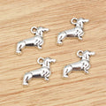 30pcs 22x13mm Antique Silver Plated Dog Handmade Charms Pendant:DIY Jewelry Findings for Bracelet Necklace
