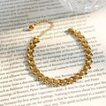 Dropshipping 18k Gold Plated Chain Design Jewelry Stainless Steel Women Watch with Bracelet Ladies Pulsera De Acero Inoxidable