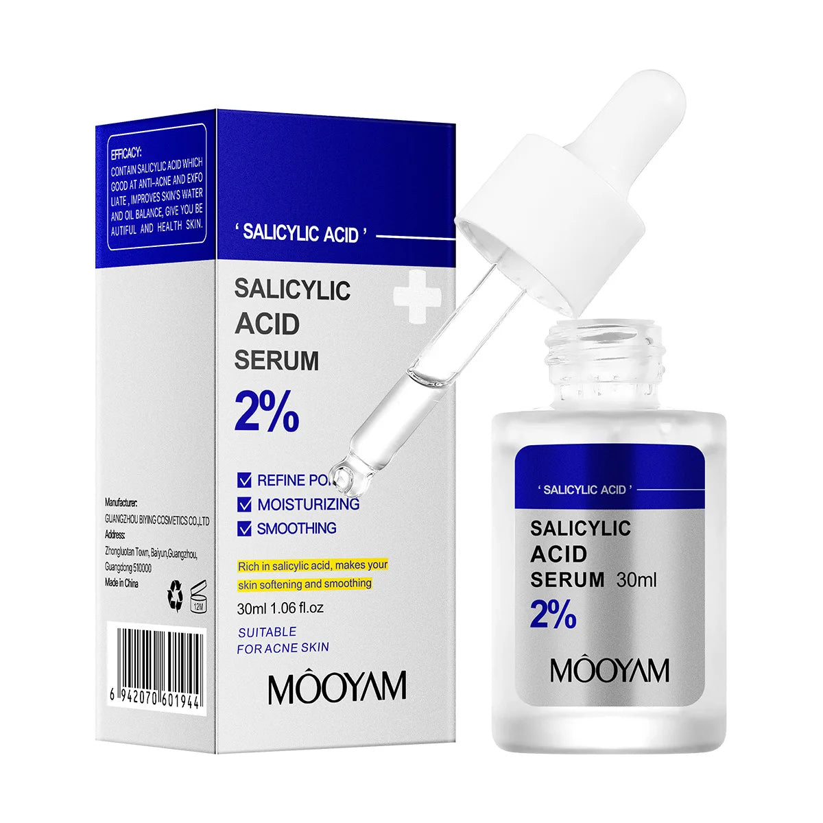 Salicylic Acid for Essence Liquid Serum for Beauty Skin Care Dilutes Acne Marks Pits Water Soothing Repairing Acne for Essence