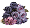 Wholesale New Style 13 Heads  Autumn Silk Peony Artificial  Flowers  Bundle  for Wedding Home Decoration Flowers