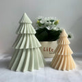 Home Decor Christmas Tree Handmade Aromatherapy Gypsum Soap Mold Large Geometric Spinning Pine Silicone Candle Mold