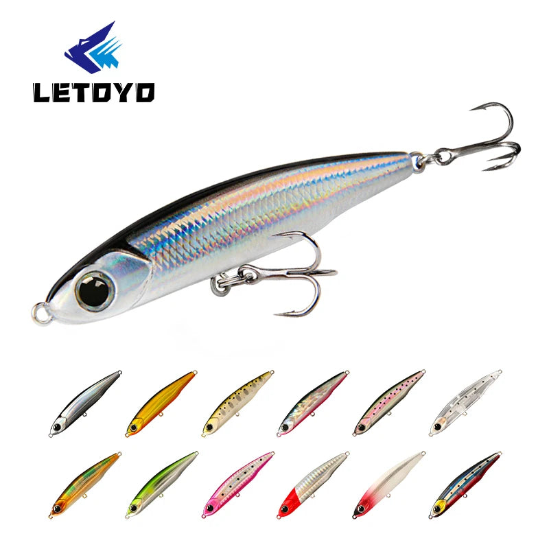LETOYO Sinking Pencil Lure 3.5g/5.4g/8.3g Shore Casting Long Casting Artificial Pencil Lure for Sea Rock Fishing Lures