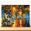 New Kiss Lover  in the Rain European 5D Diy Diamond Painting Mosaic Diamond Embroidery Kits Wall Decor Landscape Painting