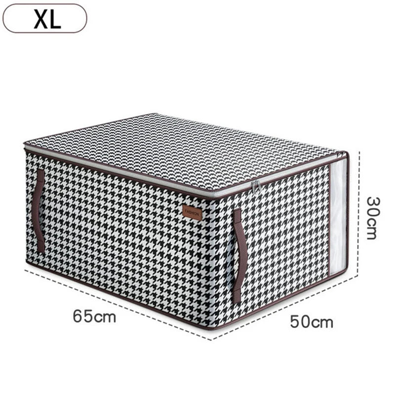Soft Folding Visible Portable Wardrobe with Reinforced Handle Closet Systems Organizers Quilt Bedding Sorting Zipper Storage Box