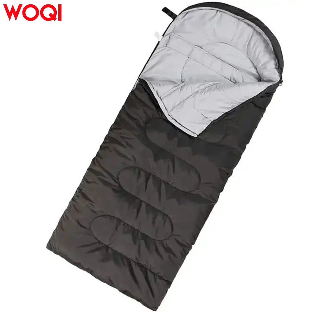 WOQI Outdoor Gear Polyester Shell Camping Hiking Traveling Hiking Lightweight and Waterproof Sleeping Bag
