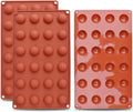 24-Cavity 3D Mini Semi Sphere Silicone Mold Food Grade Baking Mold Chocolate Cake Jelly Dome Mousse Cake Tray Tool Packed Bag