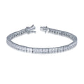Women's Gift 925 Sterling Silver Gold Plated Zircon Tennis Bracelet for Banquet Jewelry