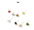 Simple Solid Oil Dripping Small Round Dot Earrings Diy Material Accessory 14K 18K Gold Plated Earring Component With Loop Making