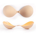 Women's 3D Cup Silicone Push-up Bra Soft Breathable Sticky Lifting Everyday Style Wire-Free Comfortable Support