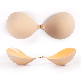 Women's 3D Cup Silicone Push-up Bra Soft Breathable Sticky Lifting Everyday Style Wire-Free Comfortable Support