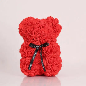 Rose Bear Rose Teddy Bear Best Gift PE Foam for Valentines Day Anniversary Birthdays 10 Inch Flower Bear Wholesale
