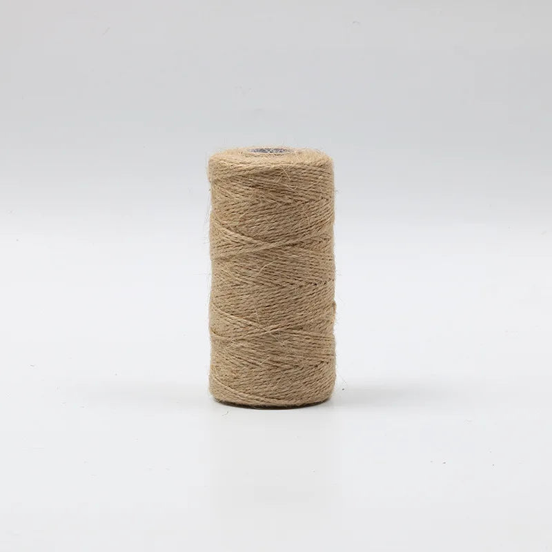 100% Natrual Yarn 3-ply Twisted String 100m 200m Ball 180m Cotton Cord Hemp Sisal Yarn Jute Twisted Rope Twine