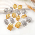 2024 Italian Wedding Jewelry Wholesale Minimalist Stainless Steel Geometric Chunky Stud Earrings Waterproof 18K PVD Gold Plated