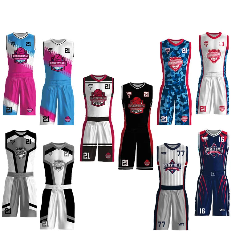 Factory Custom Breathable Mens Reversible Basketball Uniforms Wholesale Cheap Reversible Basketball Uniforms