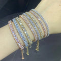 High Quality Hip Hop Fashion Tennis Bracelet for Women Shining Square Cubic Zircon Diamond Bracelet for Weddings Special