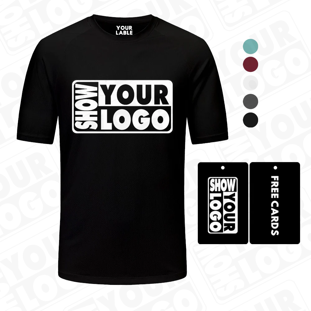 CB047-MS04 Custom Men's Quick Drying Training T-Shirts 95% Polyester 5% Spandex Knitted Short-Sleeved Track Sportswear Free