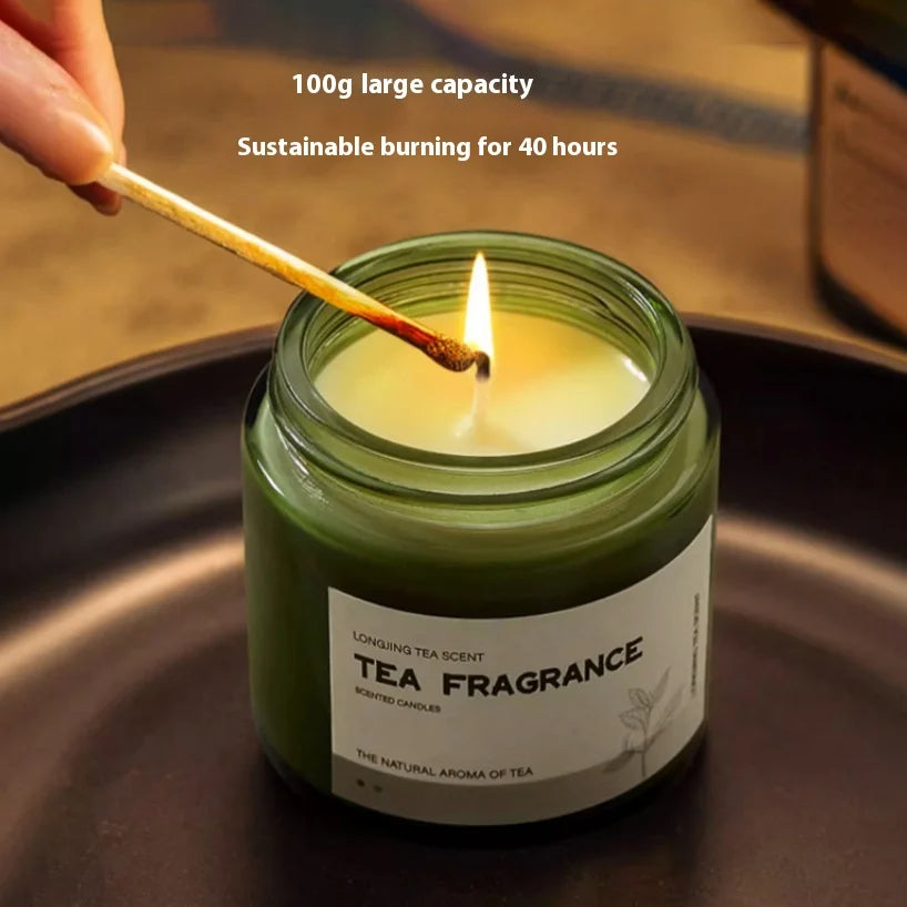 Green Creative Soy Wax Aromatherapy Candle Cup Handmade Modern Design Essential Oil Fragrance Ornament Birthday Gifts Wholesale