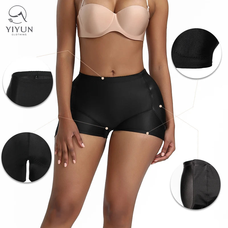 Yiyun Plus Size 2 Pcs Foam Pads Padded Buttock Leg Shaper Panties High Waist Tummy Control Butt Lifter Enhancer Shape Wear Panty