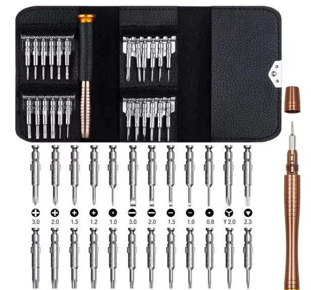 25 in 1 Small Precision Torque Manual Screwdriver Kit Industrial Repair Kit Removable Multifunctional